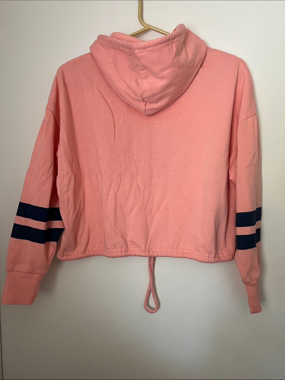 Snoopy Woodstock Peanuts Pink Cropped Boxy Hooded Sweatshirt - Picture 6 of 6
